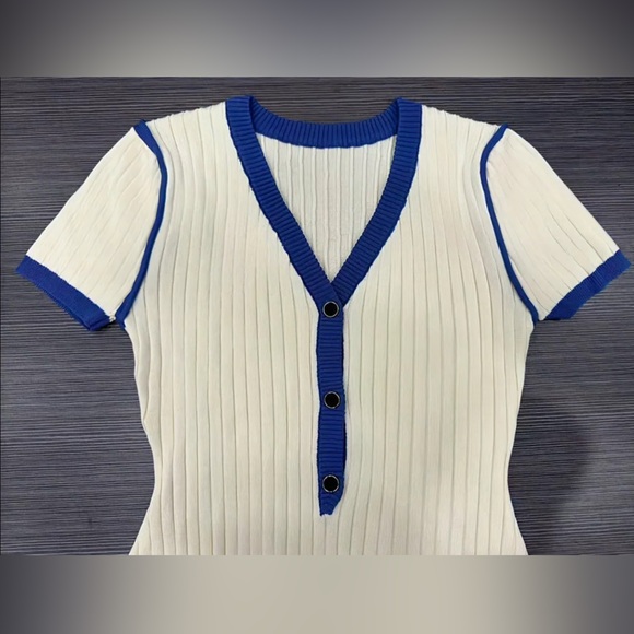 Rayon-Blend Ribbed Color-Block Dress - Picture 5 of 8